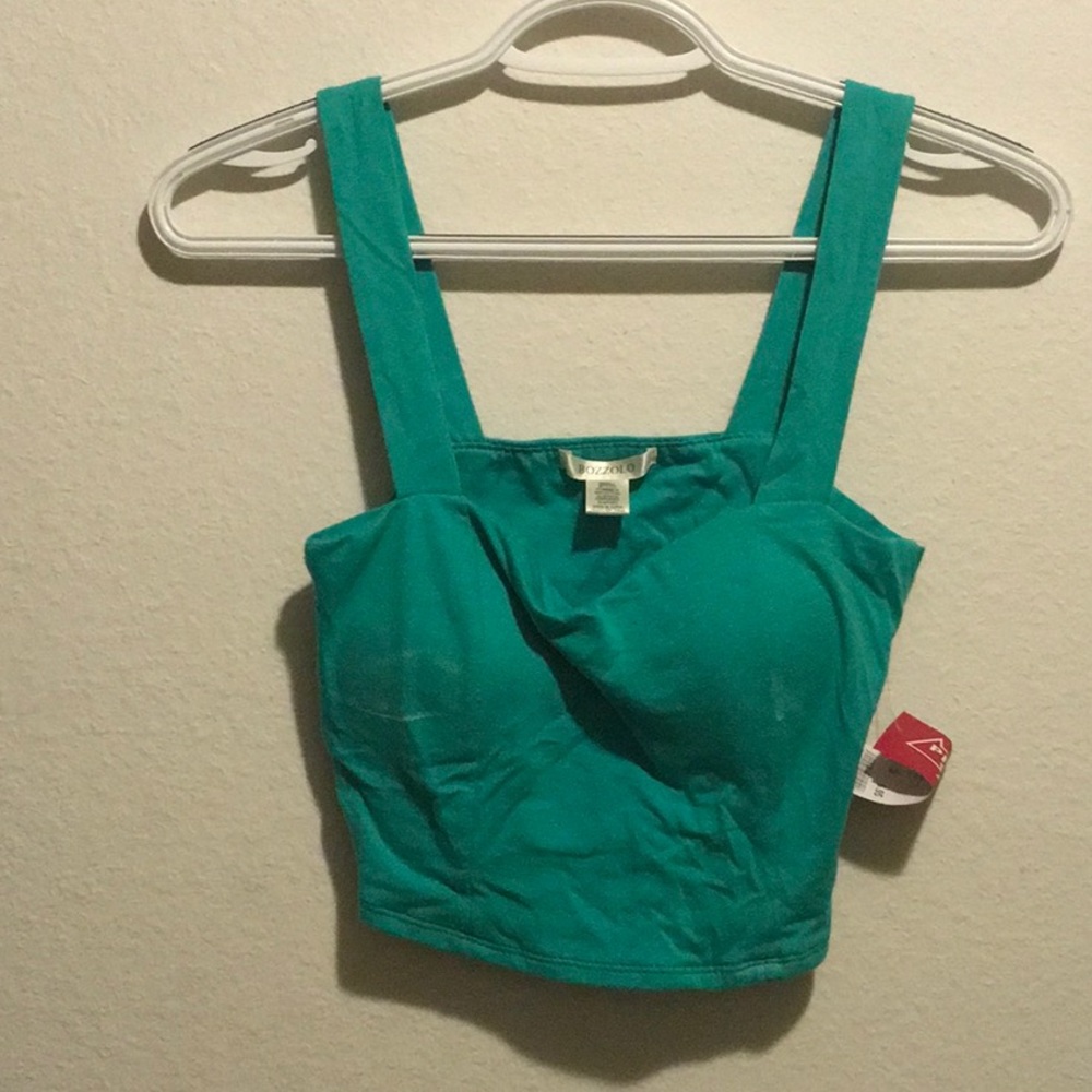 Cute teal crop top.